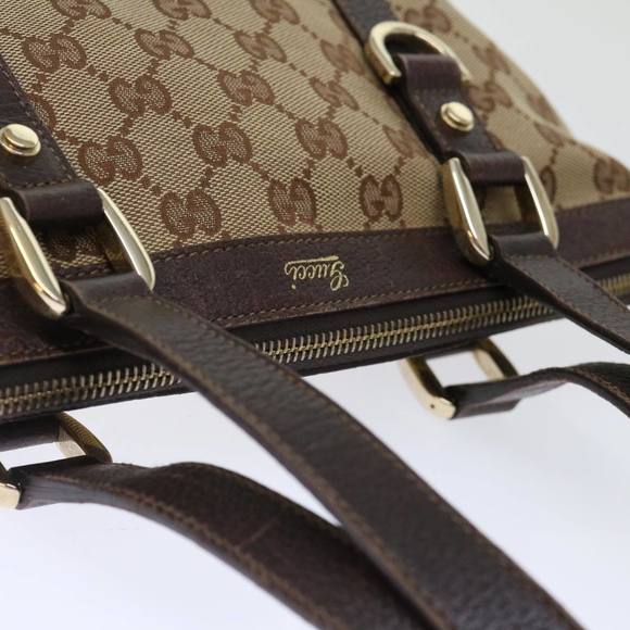 GUCCI GG Canvas Hand Bag Beige 141471 Auth ep3861 - Picture 6 of 16